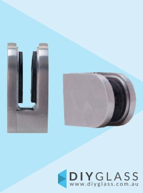 D Front, Flat Back Glass Clamp  for Glass Balustrade / Pool Fence