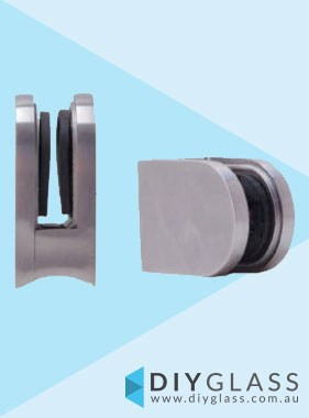 D Front, Round Back Glass Clamp  for Glass Balustrade / Pool Fence