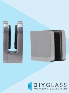 Square Front, Flat Back Glass Clamp  for Glass Balustrade / Pool Fence