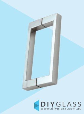 Square Chrome Shower Screen Door Handle