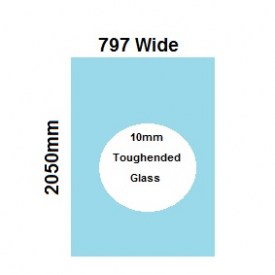 797mm Glass Shower Screen Panel