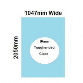 1047mm Glass Shower Screen Panel