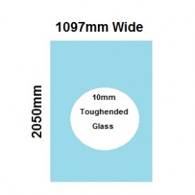 1097mm Glass Shower Screen Panel