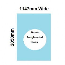 1147mm Glass Shower Screen Panel