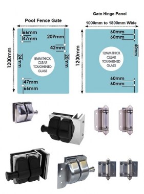 Glass Pool Fence Gates and Accessories