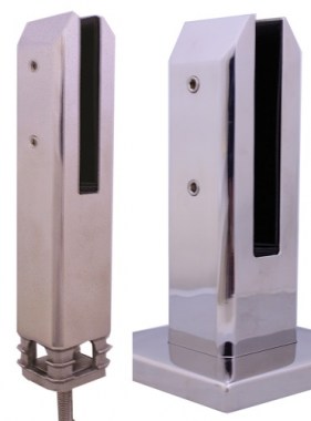Square Stainless Glass Spigots