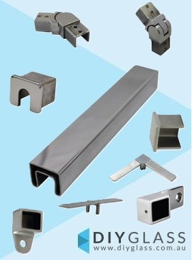 25x21mm Glass Slotted Top Rail