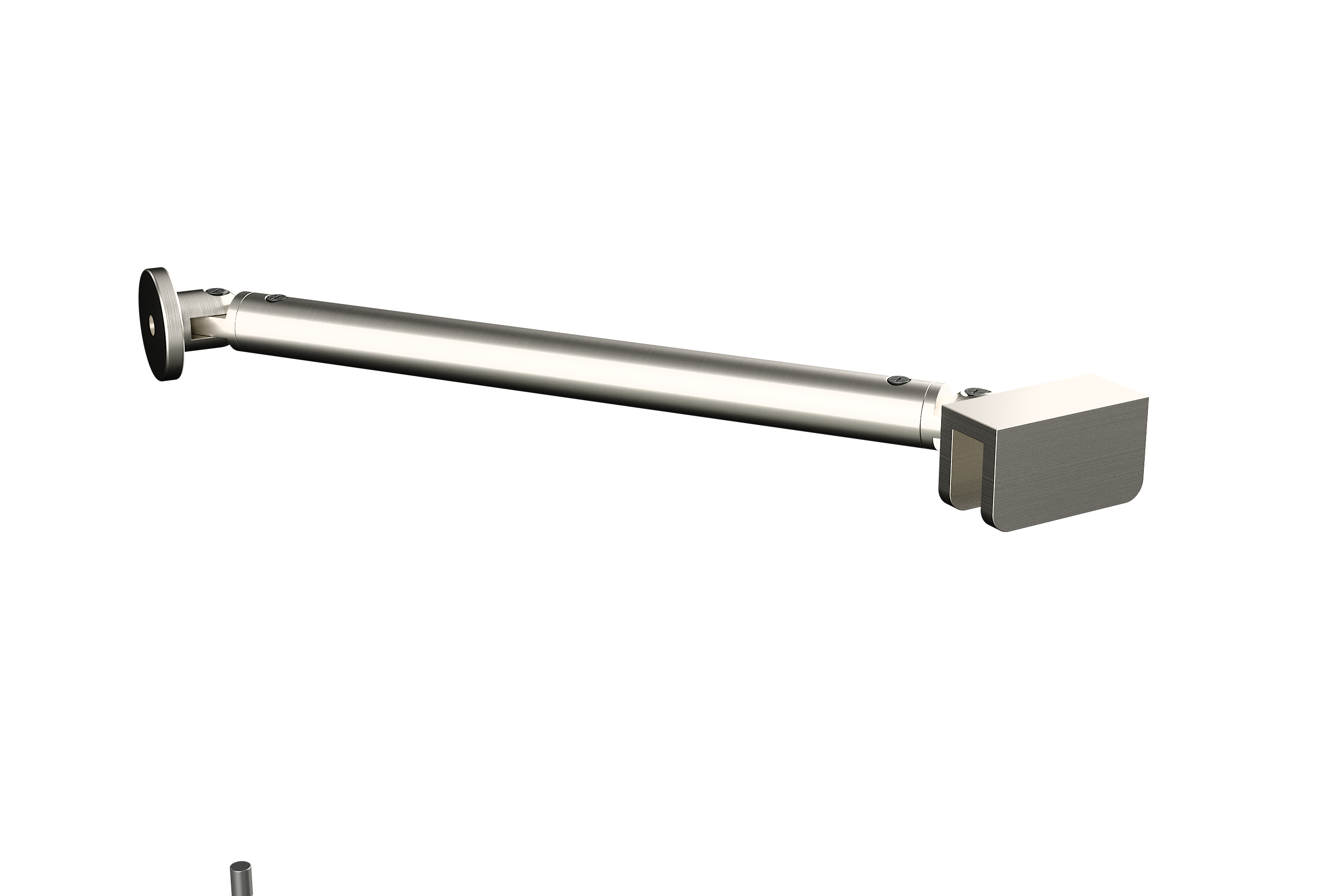 Brushed Nickel Glass to Wall Shower Screen Brace Bracket