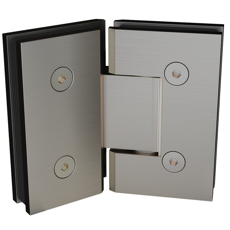 Brushed Nickel 135 Degree Glass to Glass Shower Screen Hinge