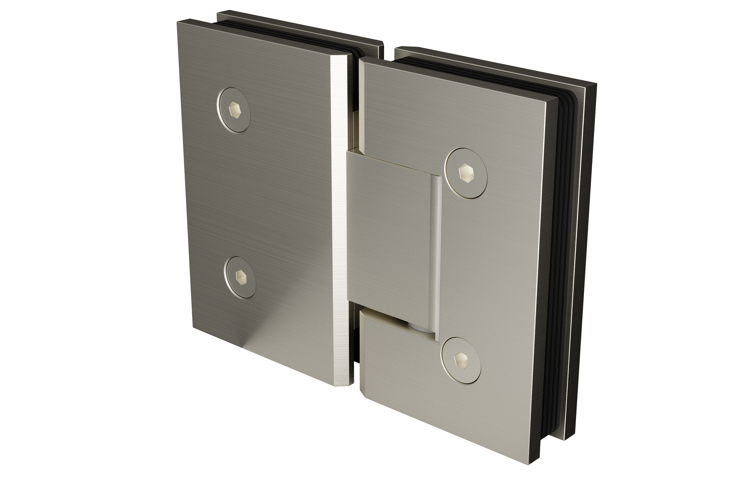 Matt White Glass to Glass Shower Screen Hinge