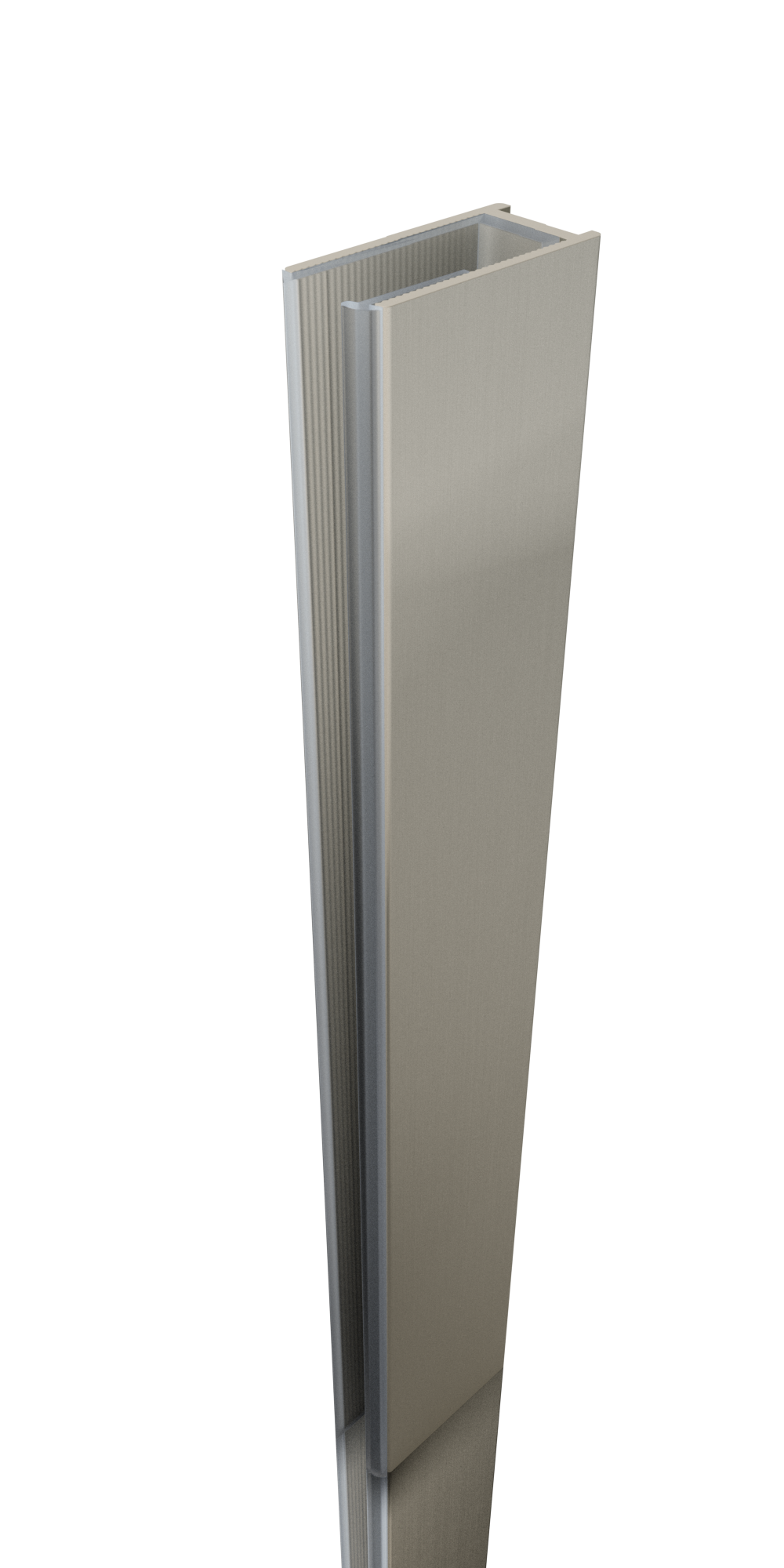 Brushed Nickel 35mm Deep 2100mm Long Shower Screen Wall Channel