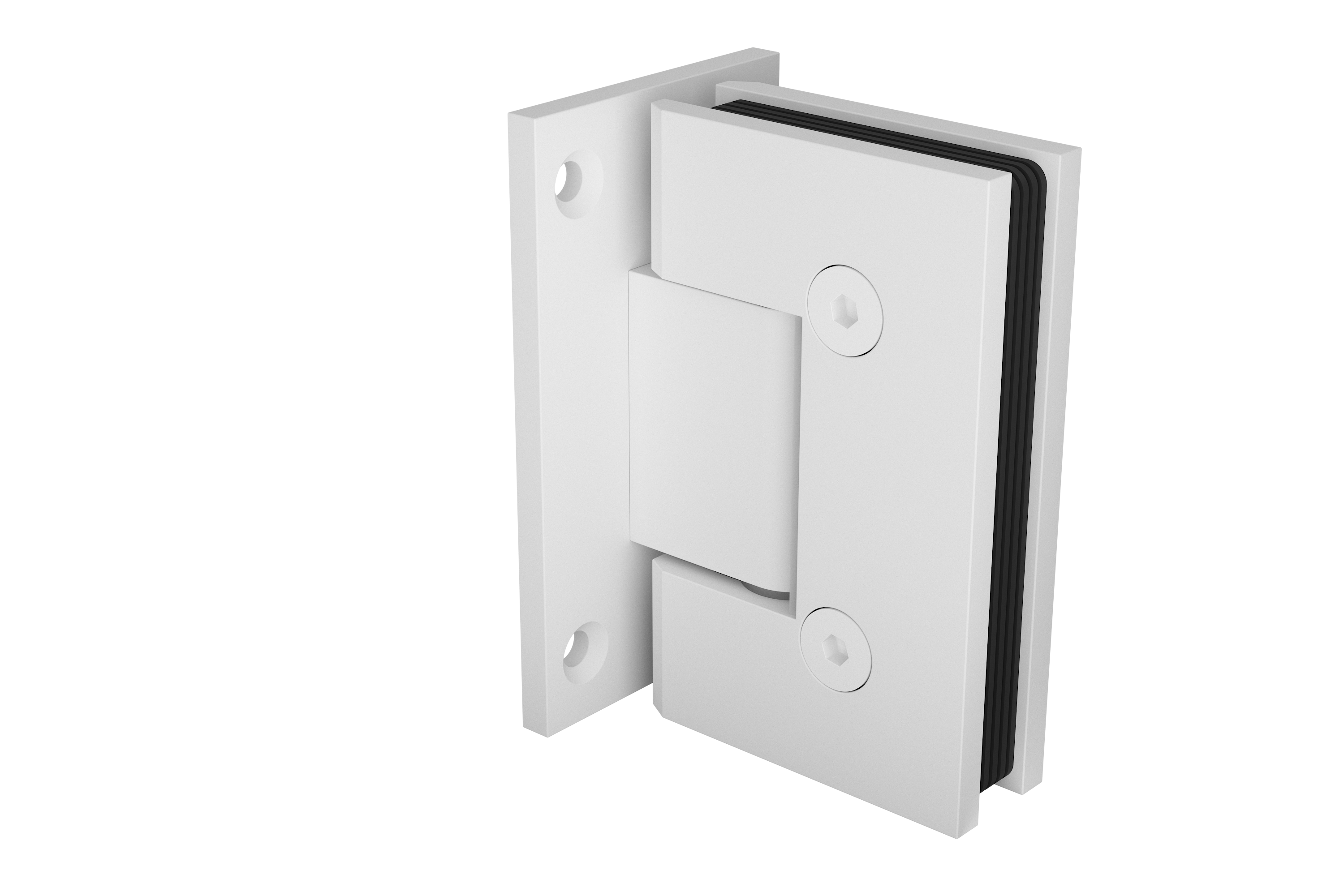 Matt White Wall to Glass Hinge Shower Screen Hinge