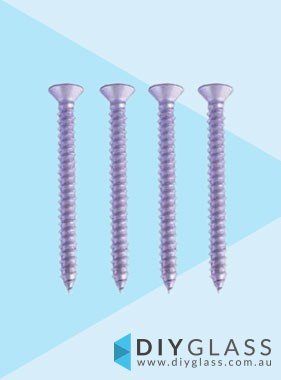 10mm x 100mm Counter Sunk Screws x 4 pack