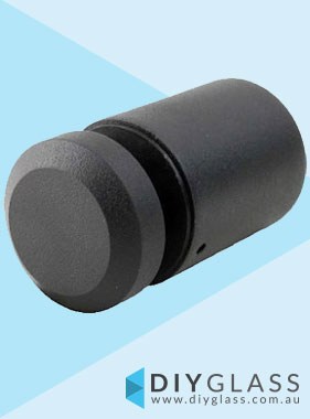 Black 38mm Diameter x 45mm Body Standoff for Face Mount Glass Balustrade / Pool Fence