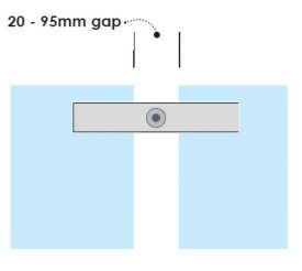 Large Glass to Glass Brace In-Use