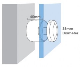 38mm Diameter x 45mm Body Standoff for Face Mount Glass Balustrade / Pool Fence