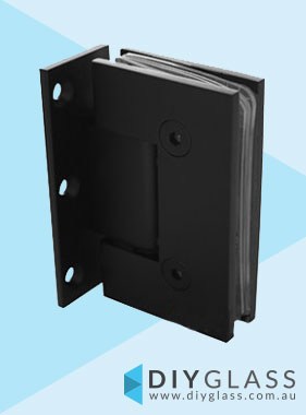 Offset Wall to Glass Matt Black Shower Screen Door Hinge