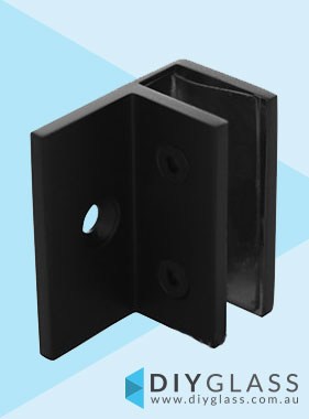 Offset Wall Bracket - Matt Black -  For Glass Shower Screen