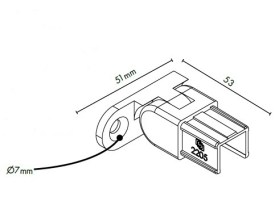 25x21mm Vertical Adjustable Wall Plate Left