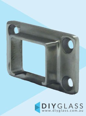 40x30mm Wall Plate for Glass Top Rail