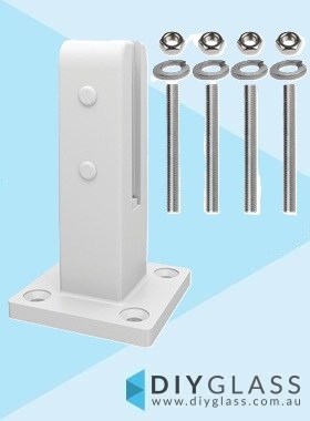 Insulated White Pool Fence Spigot with Fixing Rods