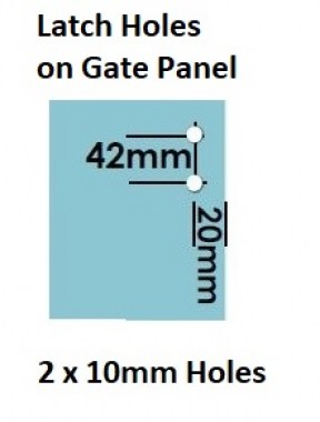 Glass to Wall/Square Post Economy Pool Fence Gate Latch