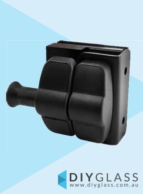 Black Glass to Wall/Square Post Economy Pool Fence Gate Latch