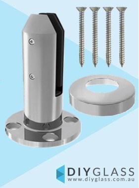 Polished Round Base Plate Spigot with Cover and Screws