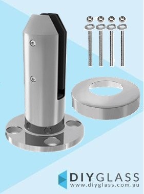 Polished Round Base Plate Spigot with Cover and Fixing Rods
