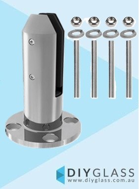 Satin Round Base Plate Spigot with Fixing Rods