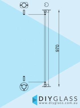 Round Slotted Balustrade End Post