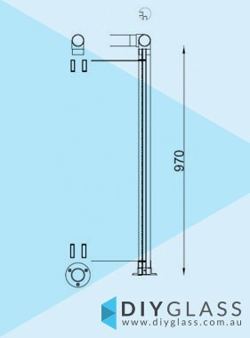 Round Slotted Balustrade Corner Post