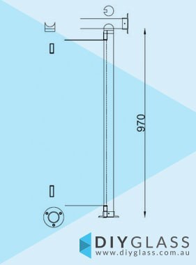 End Post Over Run - 2 Inch Slotted Round for Stainless Rail