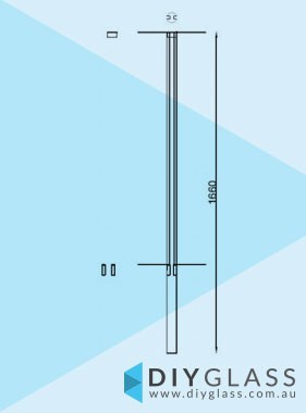 Round Slotted Pool Fence Centre Post