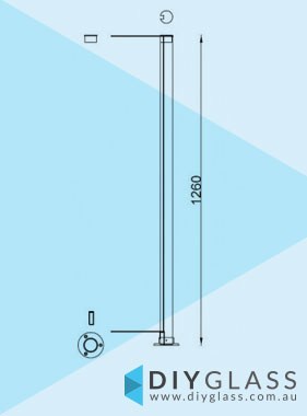 Round Slotted Pool Fence End Post