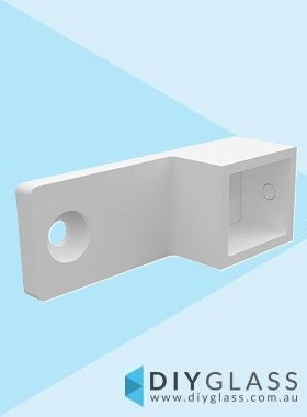 White Extended Wall Plate for 25x21mm Slotted Rail
